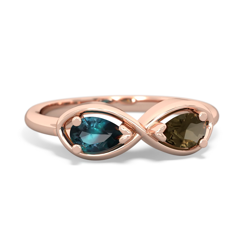 Alexandrite Infinity 14K Rose Gold ring R5050