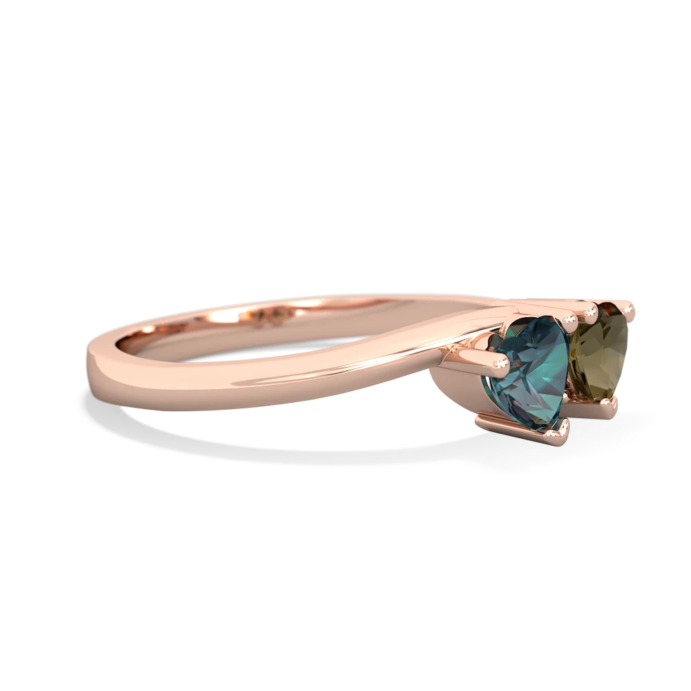 Alexandrite Sweethearts 14K Rose Gold ring R5260