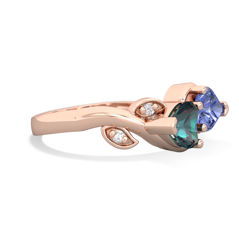 Alexandrite Floral Elegance 14K Rose Gold ring R5790