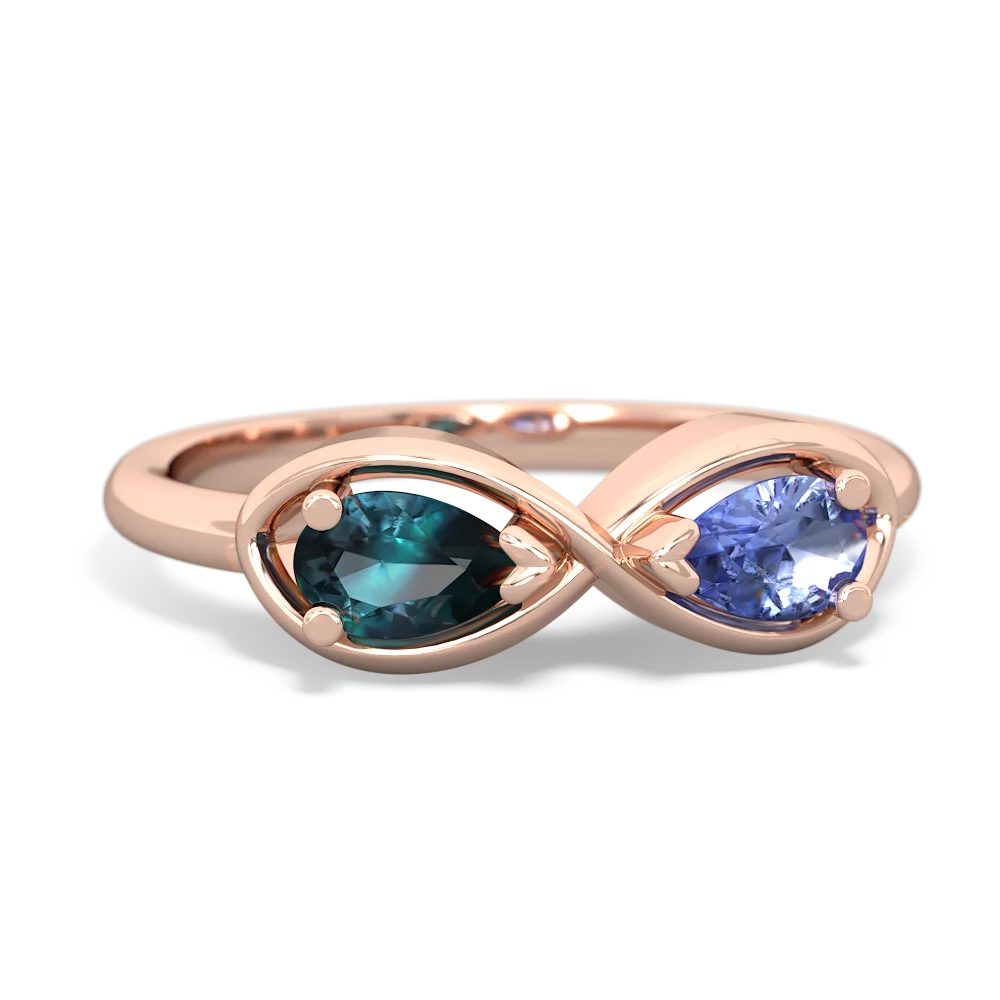 Alexandrite Infinity 14K Rose Gold ring R5050