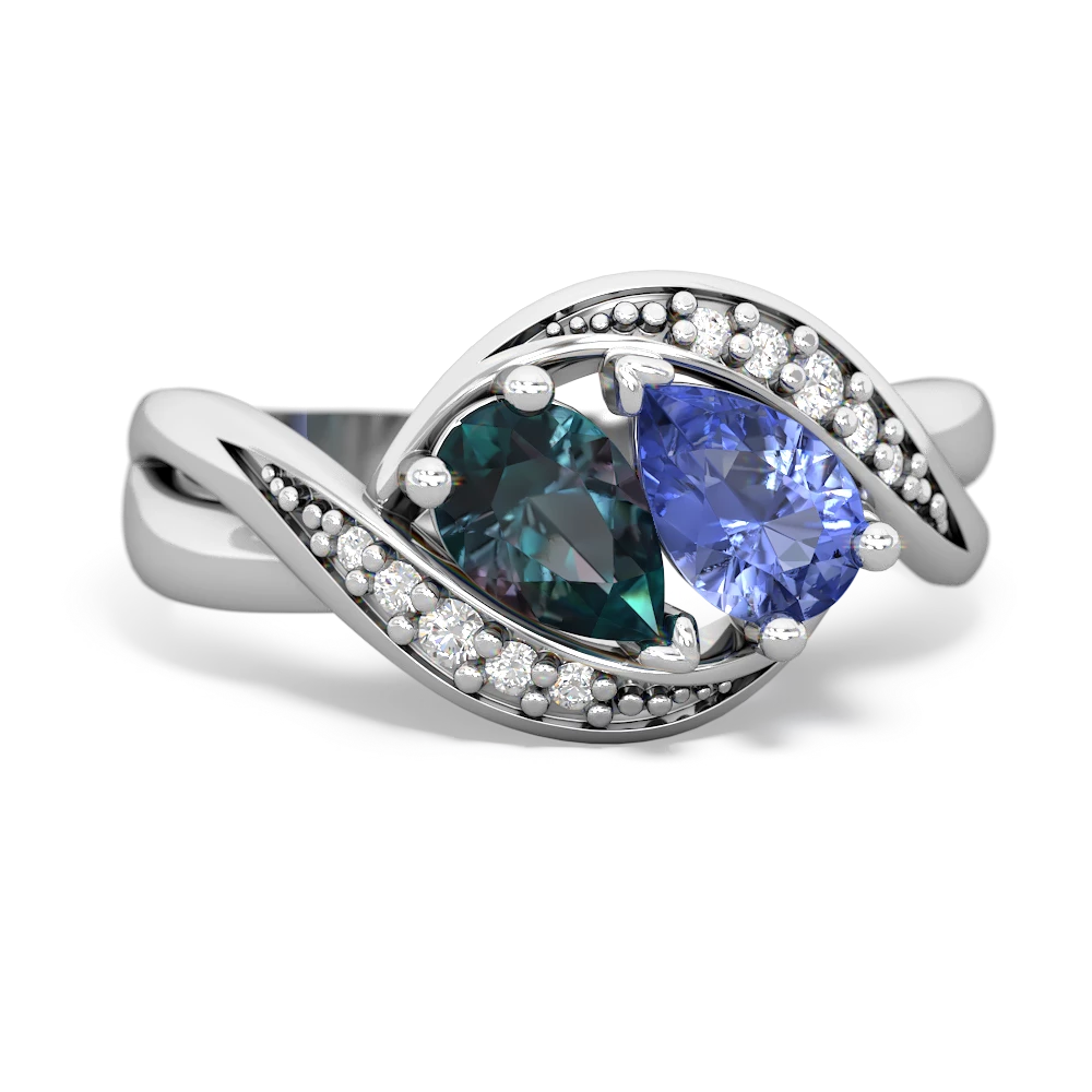 Alexandrite Summer Winds 14K White Gold ring R5342