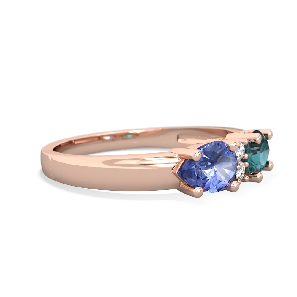 Alexandrite Pear Bowtie 14K Rose Gold ring R0865