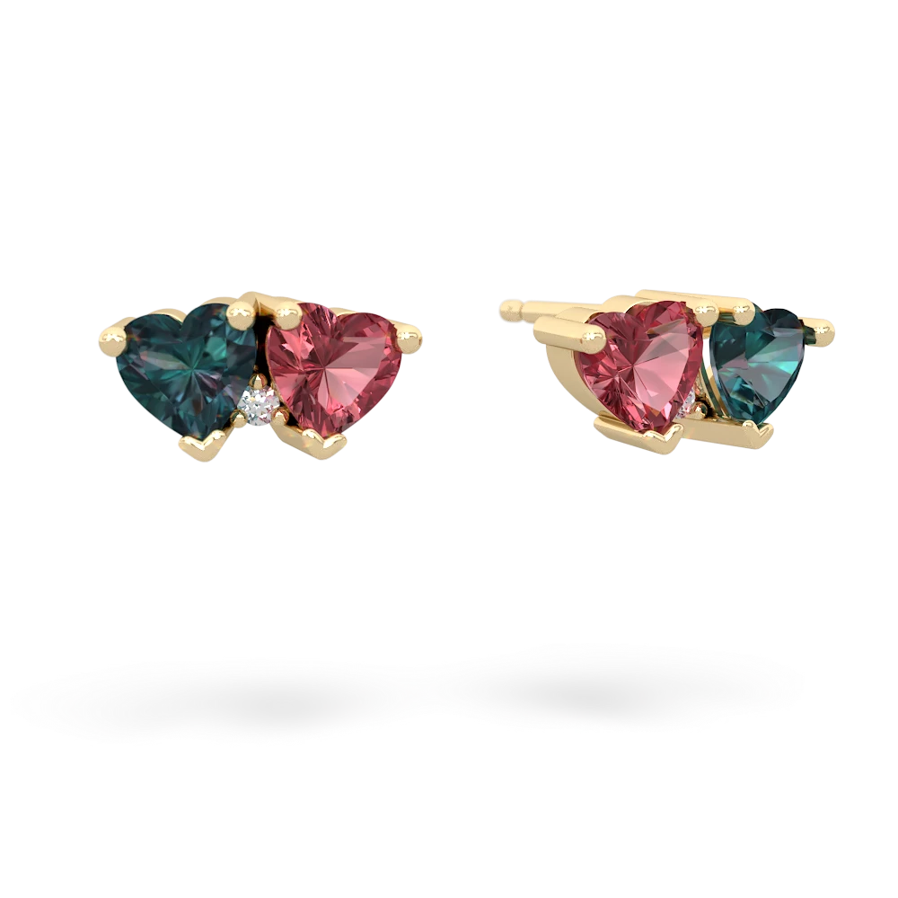 Alexandrite Sweethearts 14K Yellow Gold earrings E5260