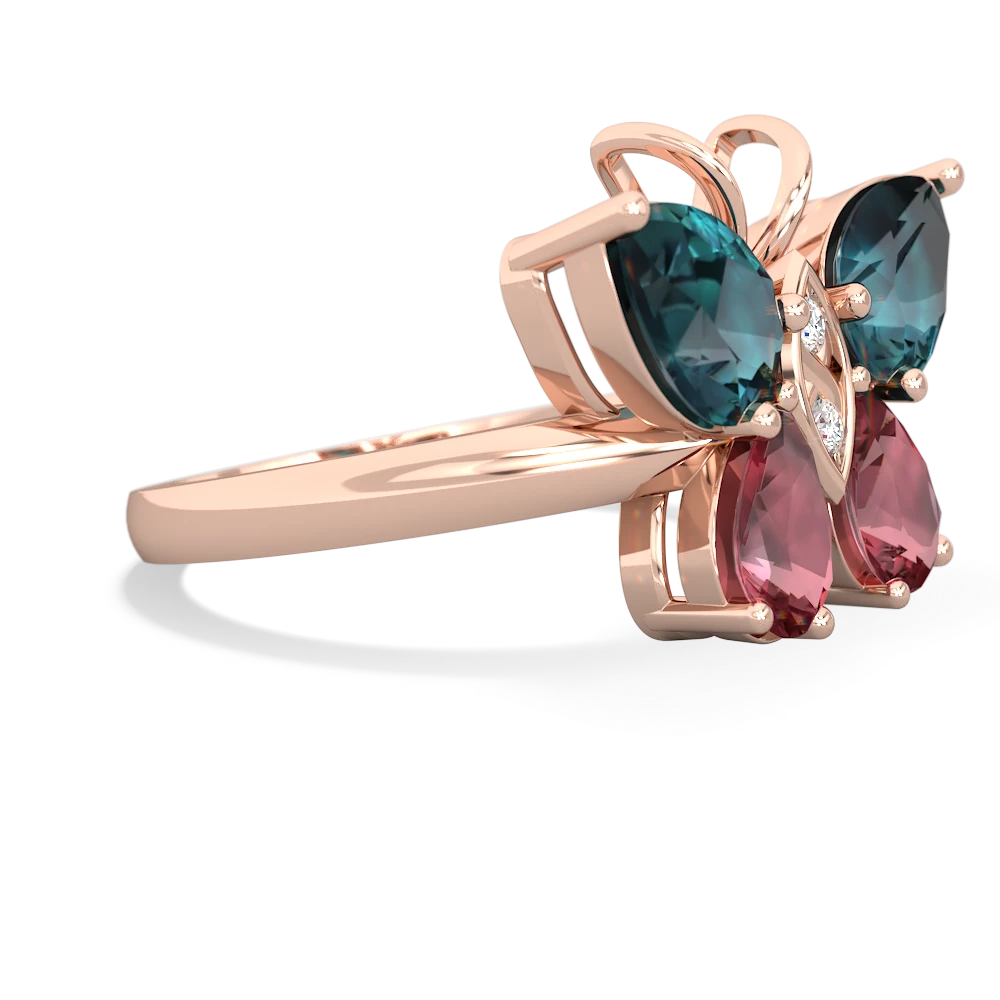 Alexandrite Butterfly 14K Rose Gold ring R2215