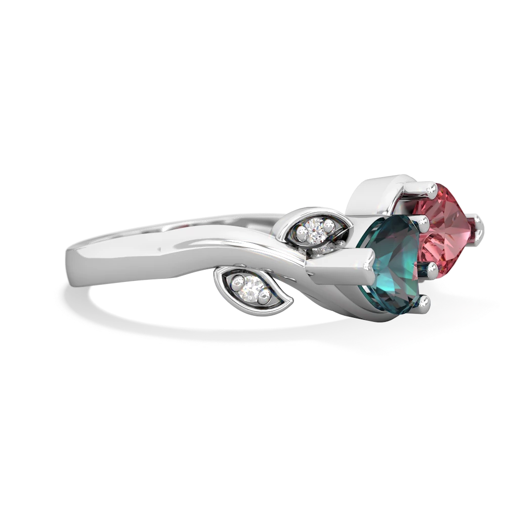 Alexandrite Floral Elegance 14K White Gold ring R5790