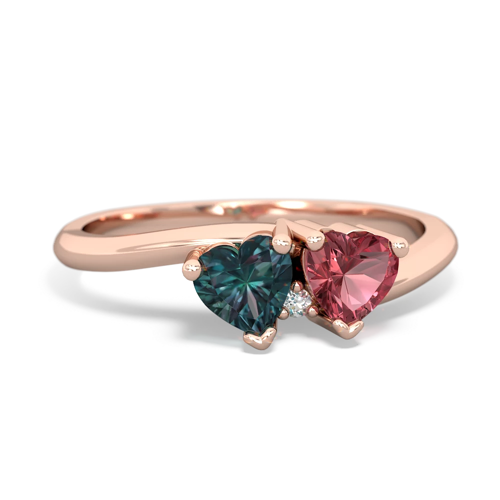 Alexandrite Sweethearts 14K Rose Gold ring R5260