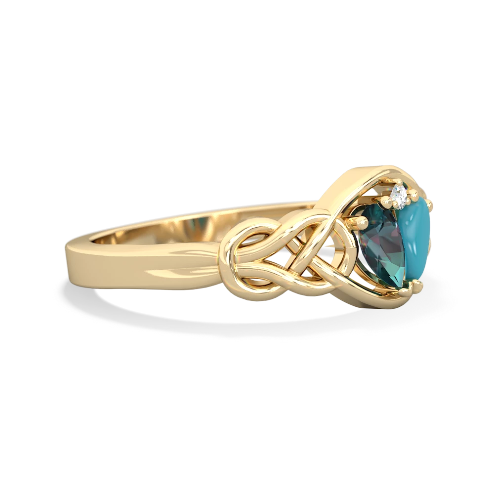 Alexandrite Celtic Love Knot 14K Yellow Gold ring R5420