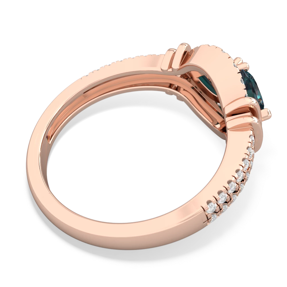 Alexandrite Art-Deco Keepsake 14K Rose Gold ring R5630