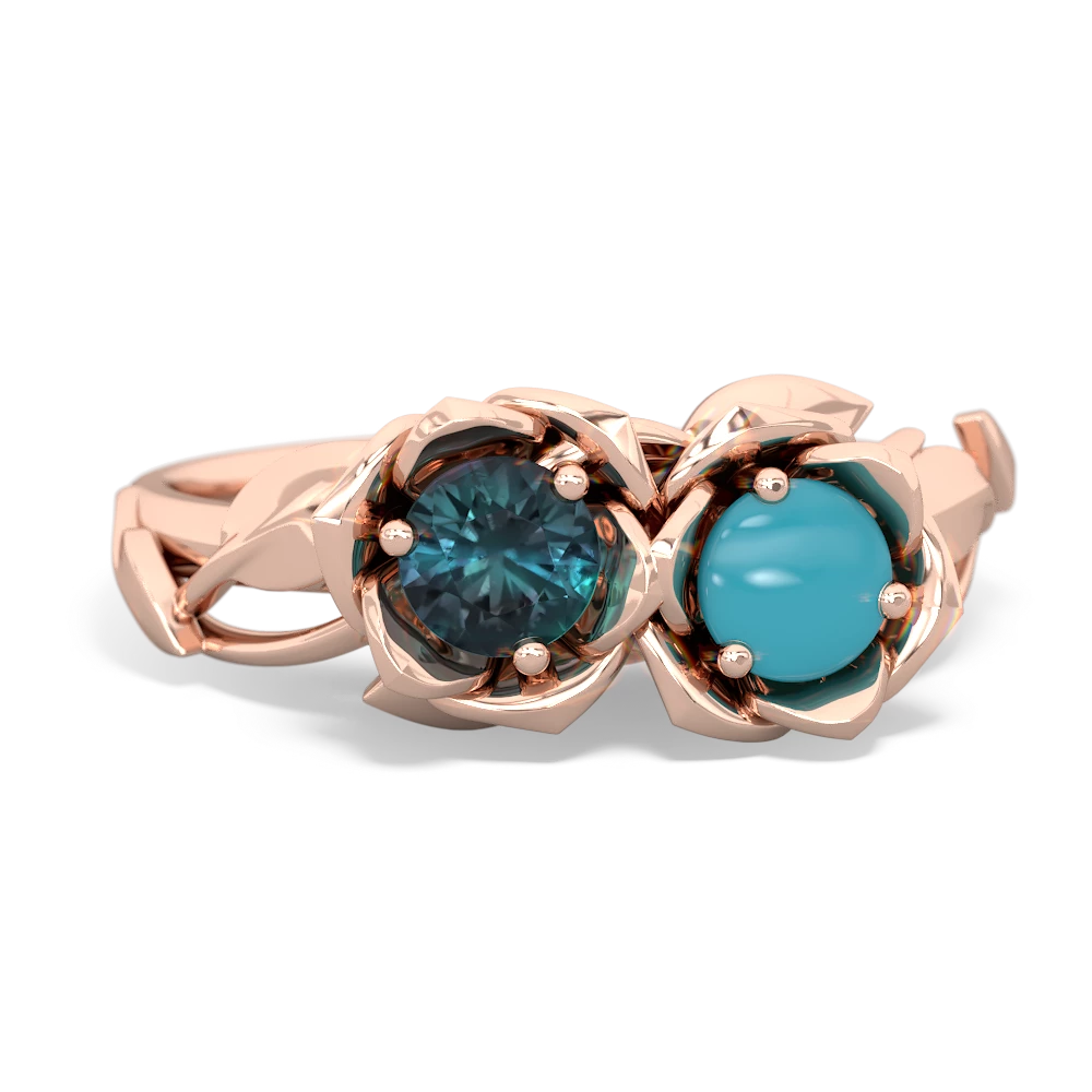 Alexandrite Rose Garden 14K Rose Gold ring R5510