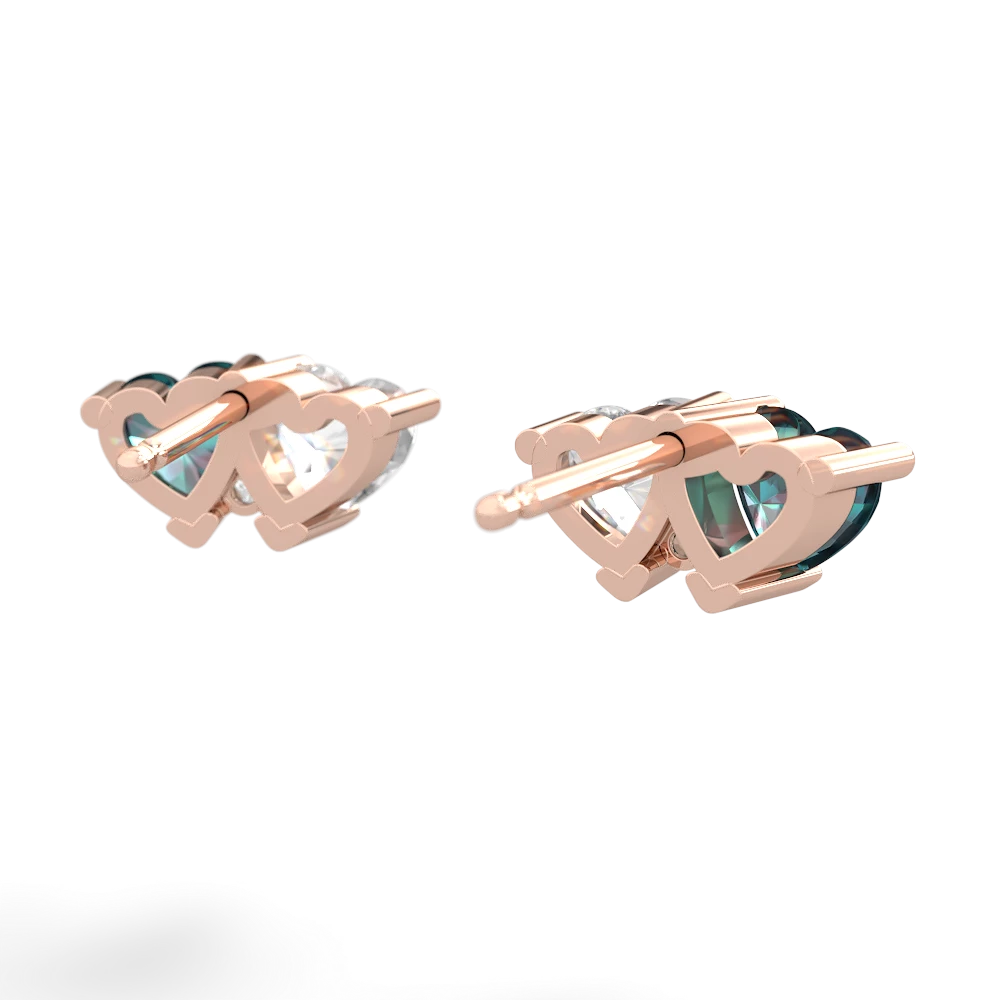 Alexandrite Sweethearts 14K Rose Gold earrings E5260