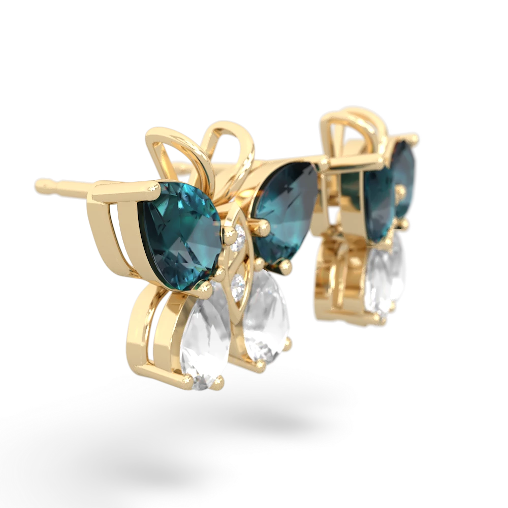 Alexandrite Butterfly 14K Yellow Gold earrings E2215