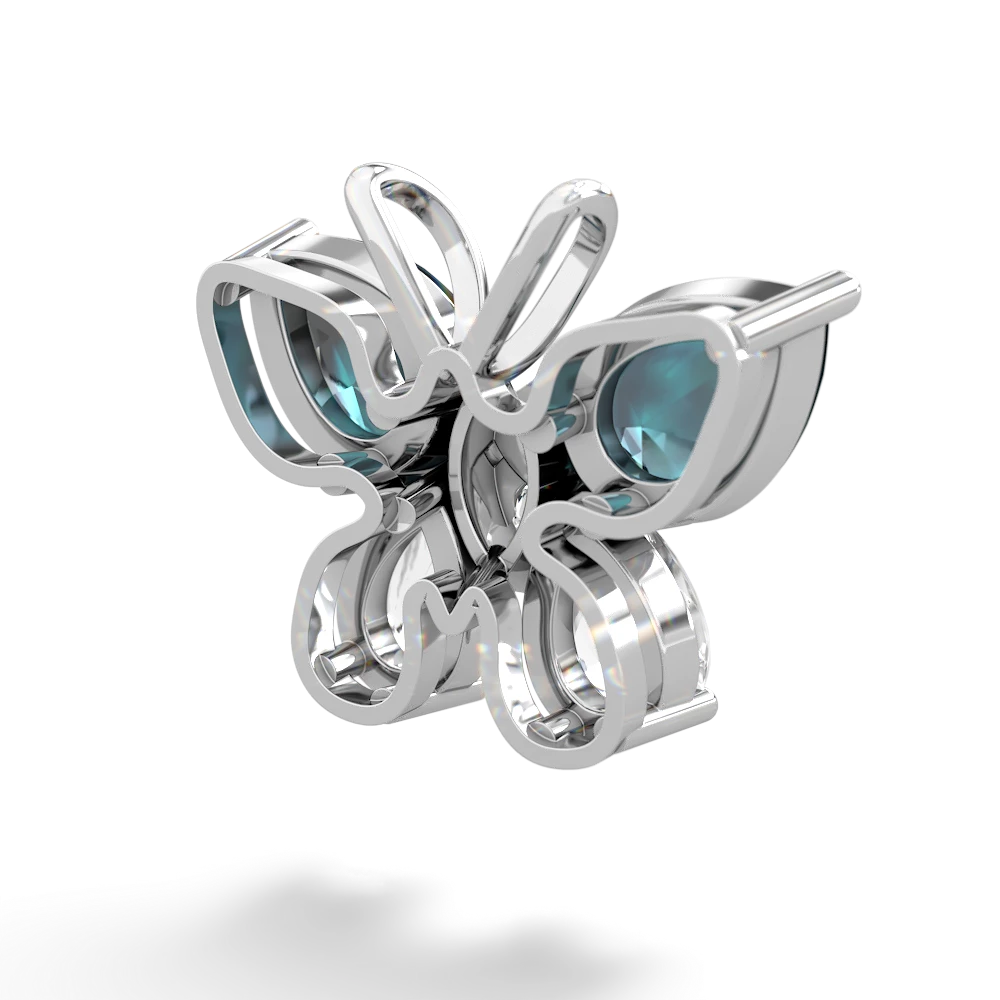 Alexandrite Butterfly 14K White Gold pendant P2215