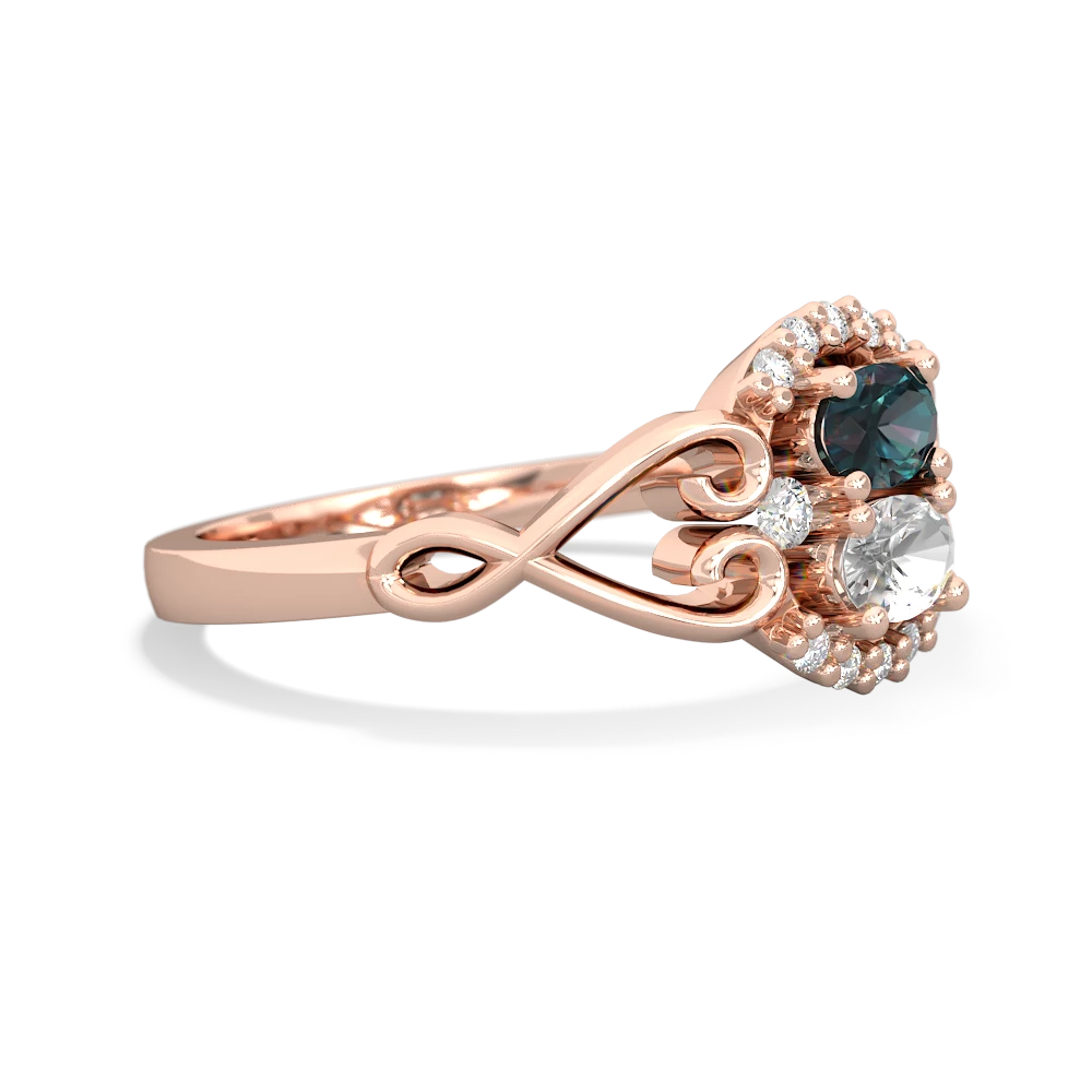 Alexandrite Love Nest 14K Rose Gold ring R5860