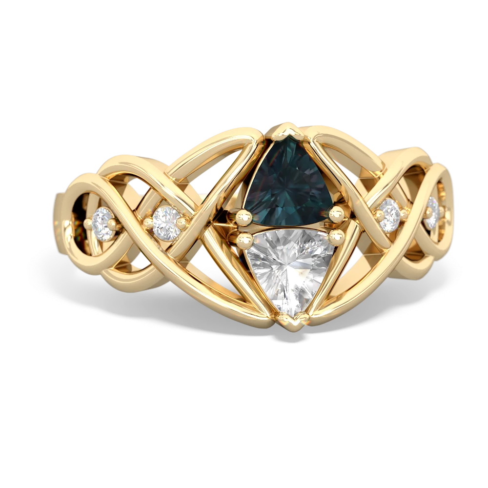 Alexandrite Keepsake Celtic Knot 14K Yellow Gold ring R5300