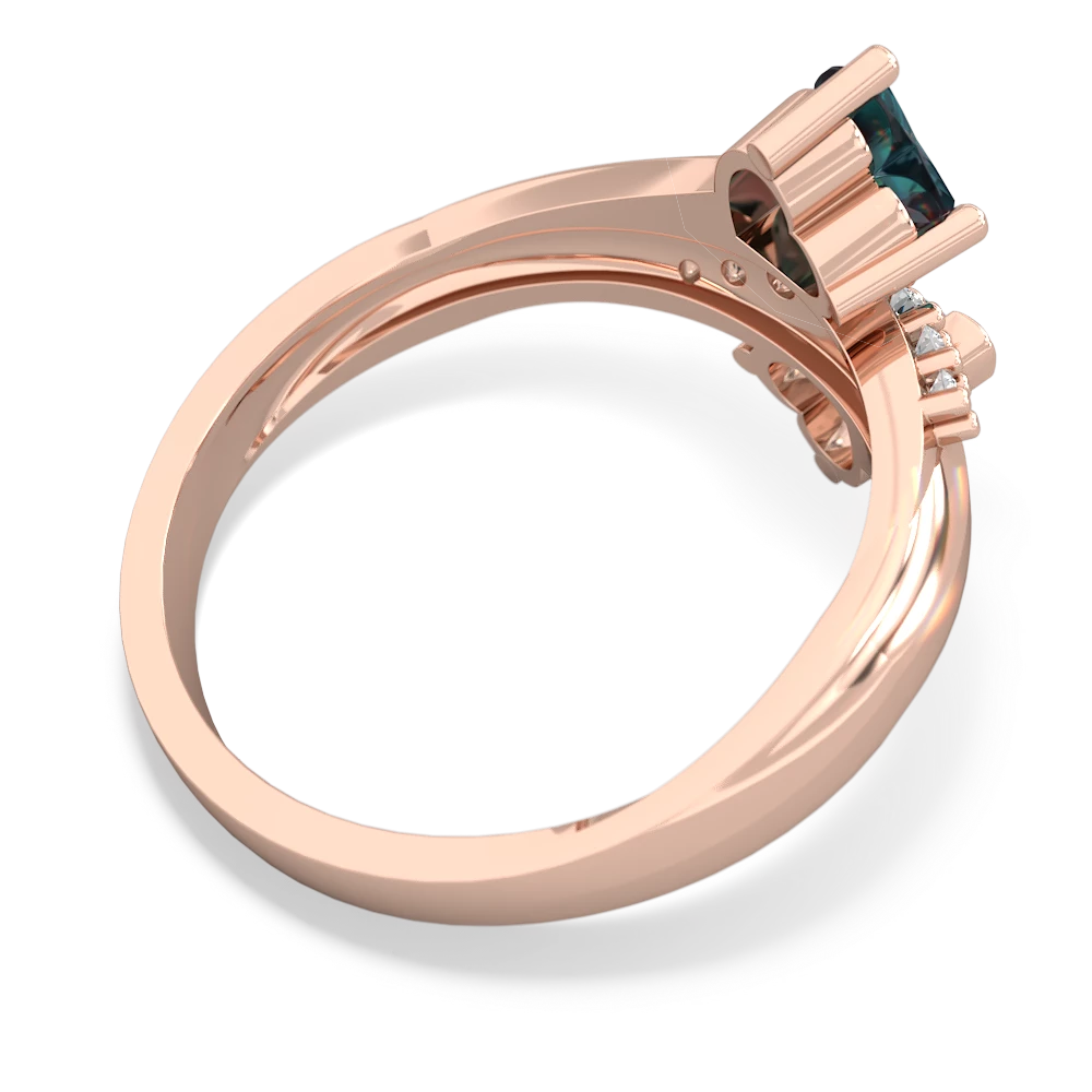 Alexandrite Heart To Heart 14K Rose Gold ring R2064