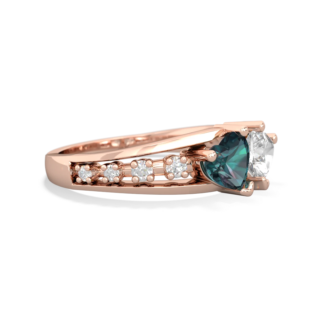 Alexandrite Heart To Heart 14K Rose Gold ring R3342