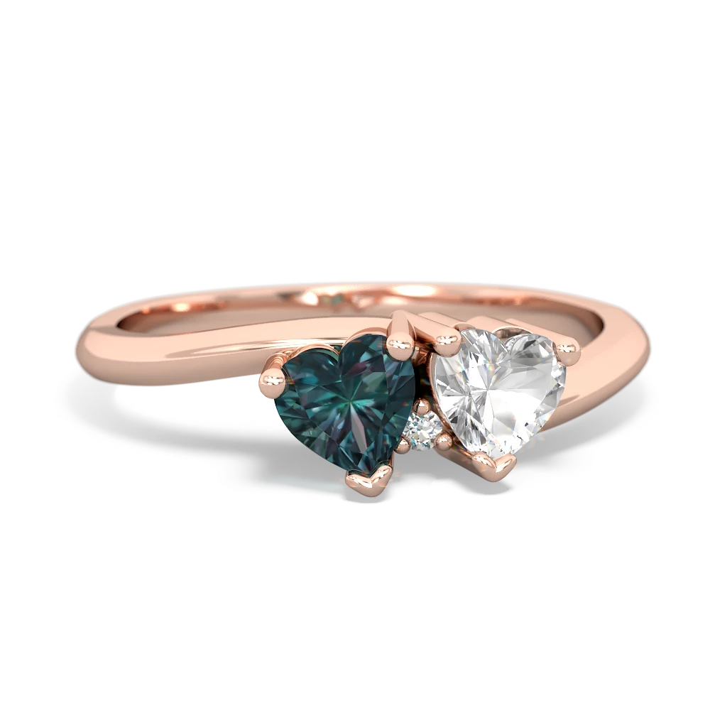 Alexandrite Sweethearts 14K Rose Gold ring R5260