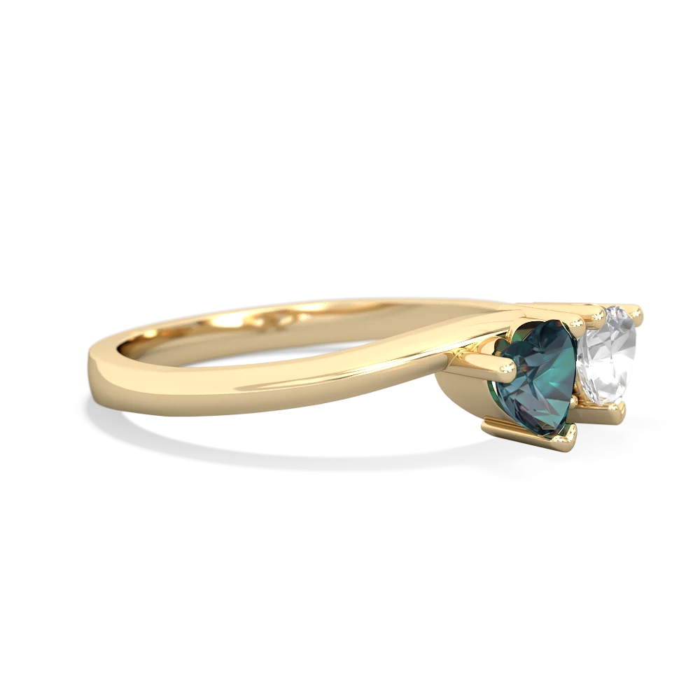 Alexandrite Sweethearts 14K Yellow Gold ring R5260