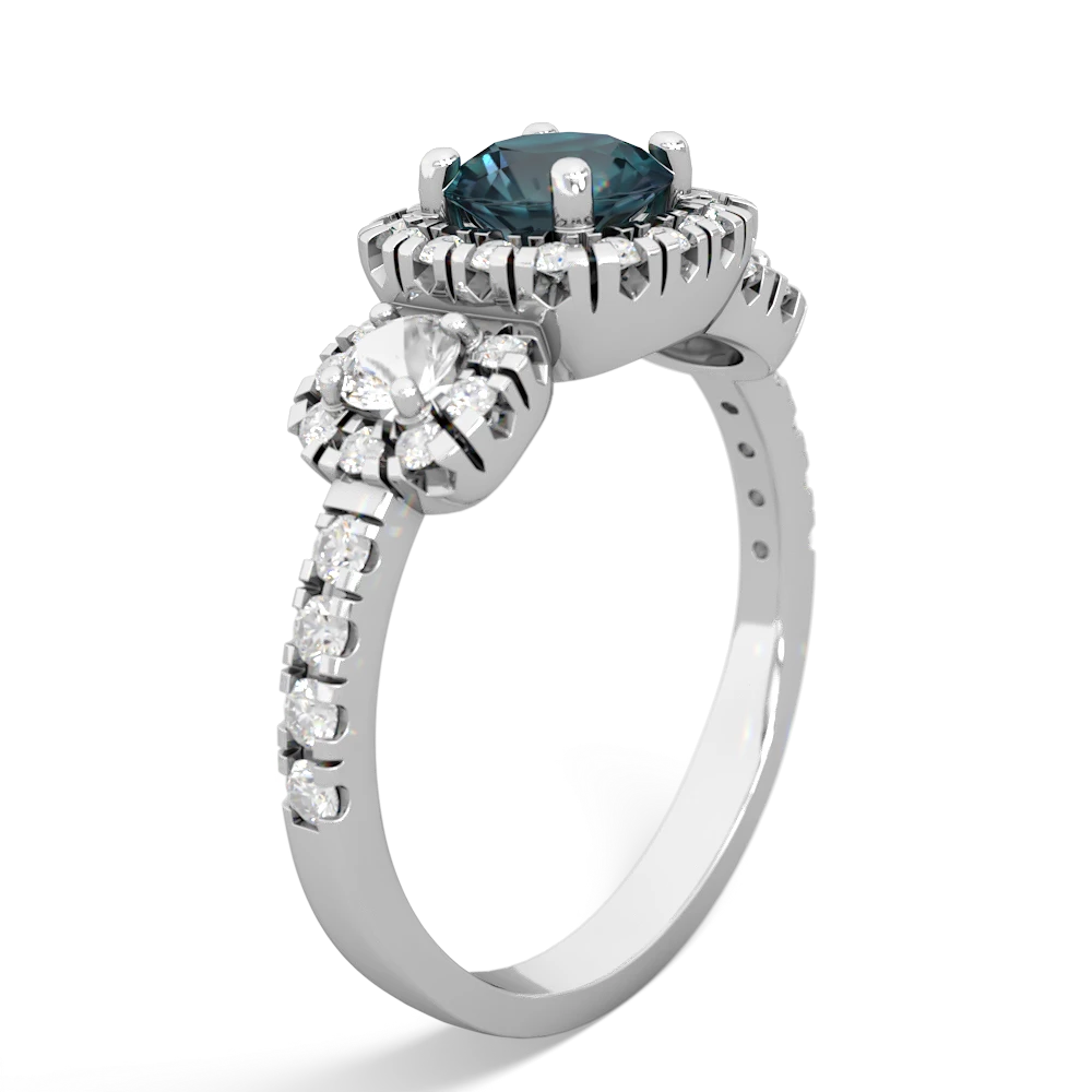 Alexandrite Regal Halo 14K White Gold ring R5350