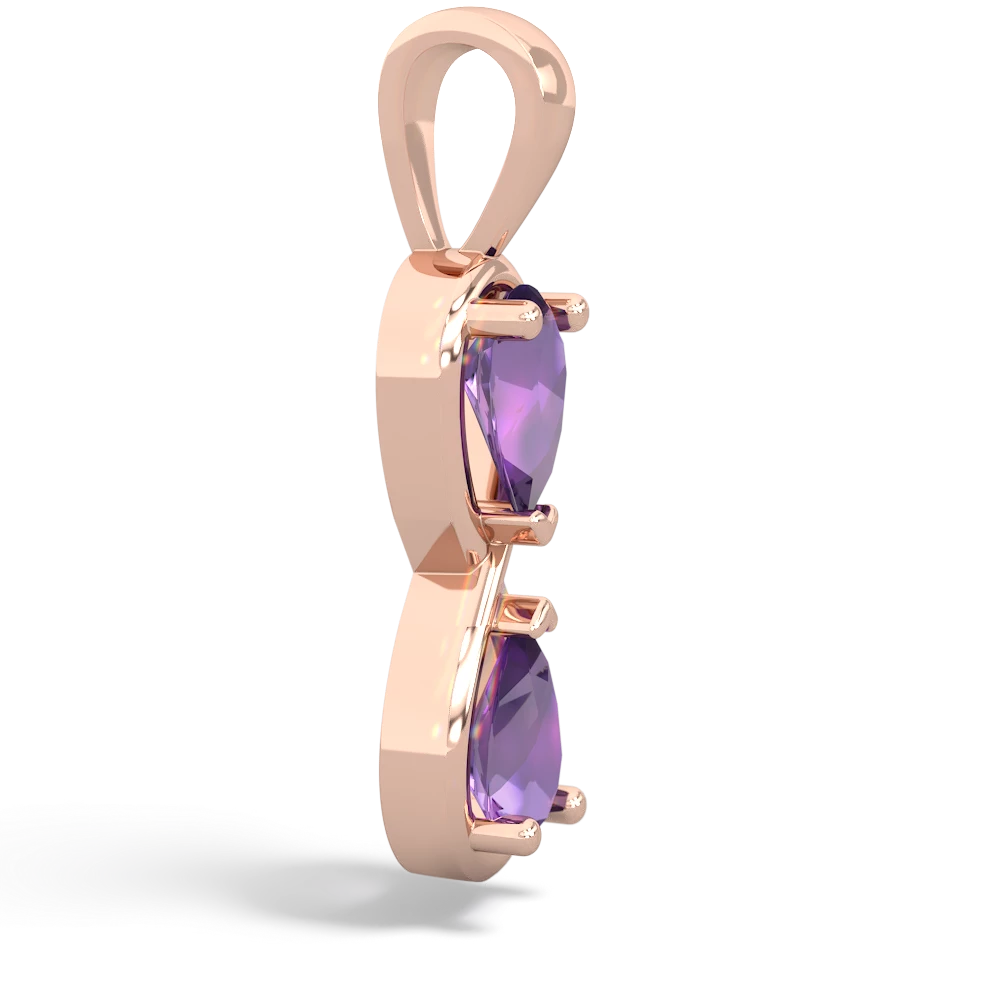 Amethyst Infinity 14K Rose Gold pendant P5050