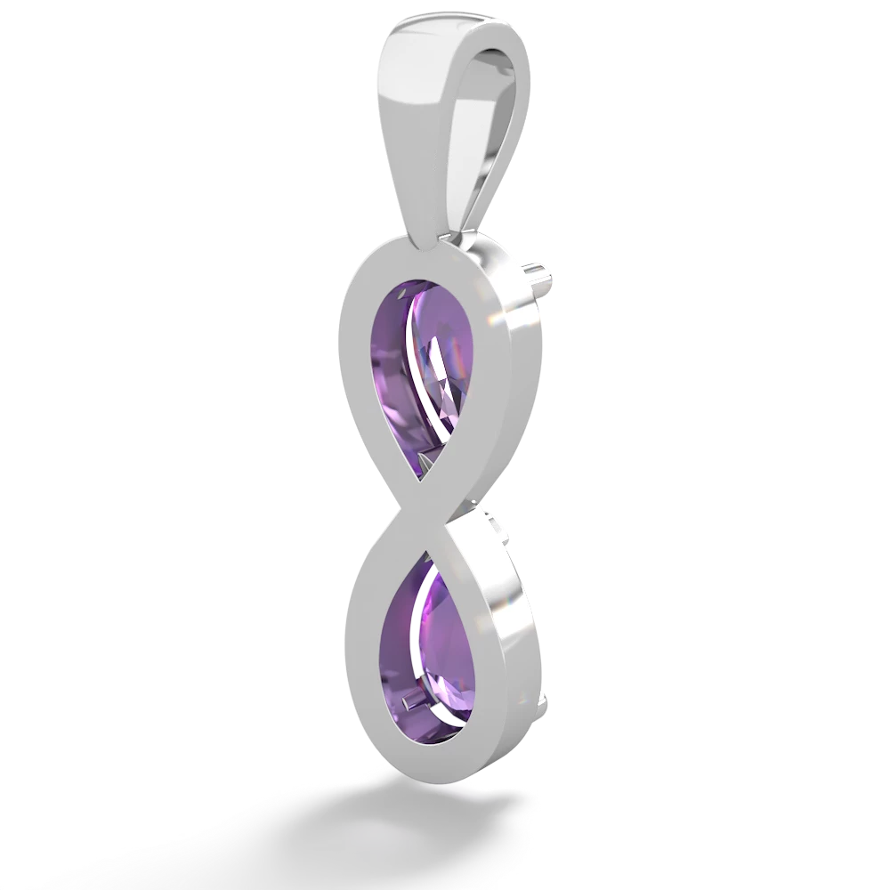 Amethyst Infinity 14K White Gold pendant P5050