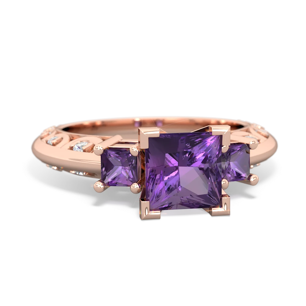 Alexandrite Eternal Embrace Engagement 14K Rose Gold ring C2001