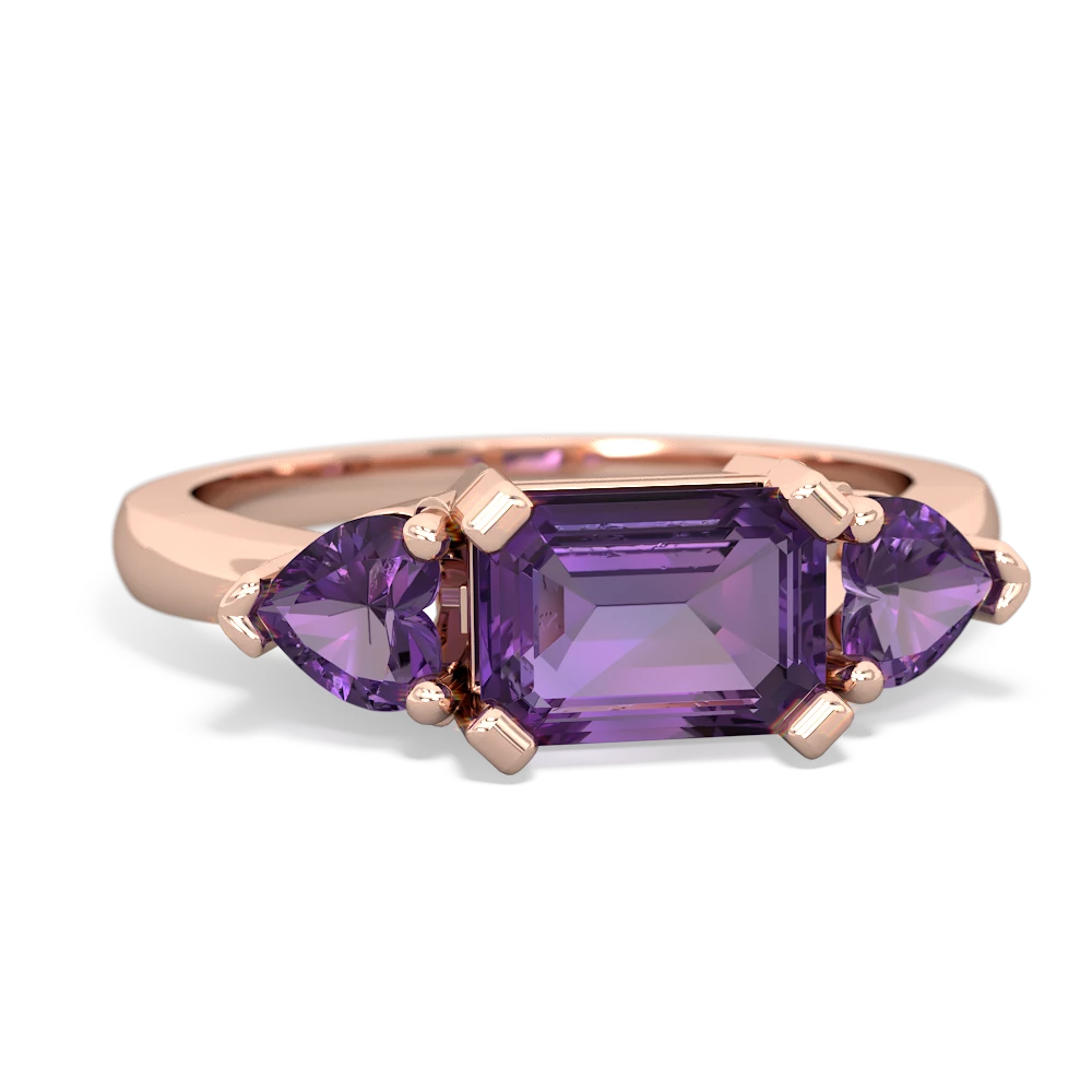 Tanzanite Three Stone 14K Rose Gold ring R5235