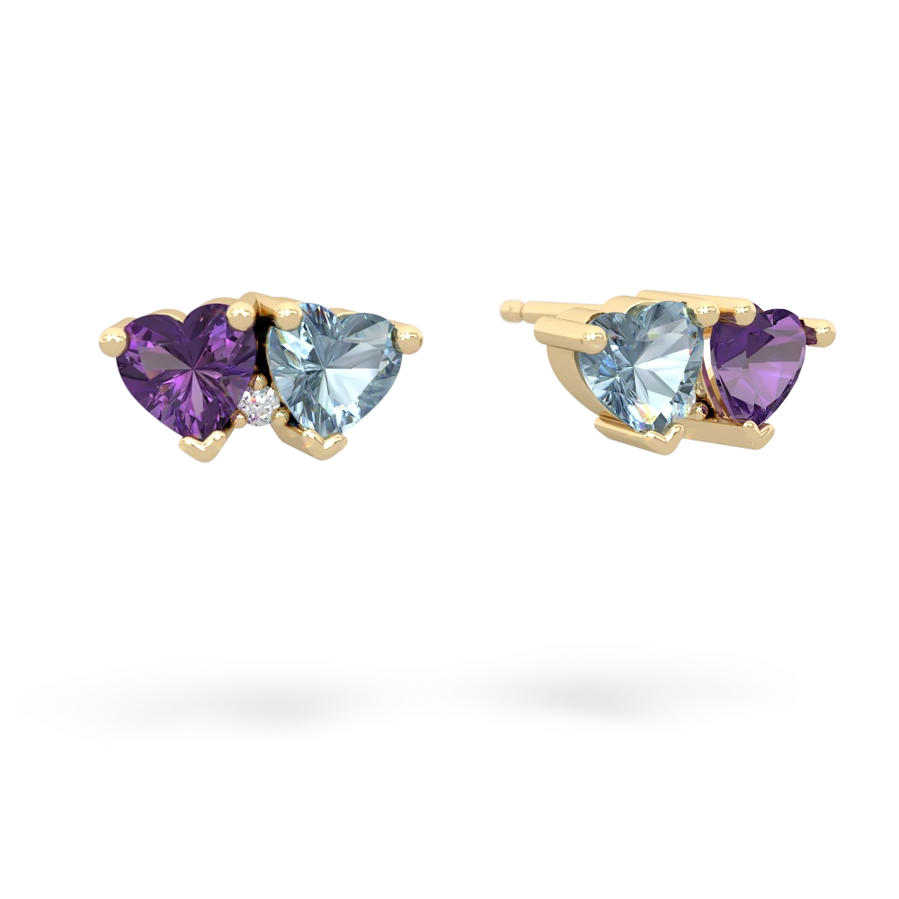 Amethyst Sweethearts 14K Yellow Gold earrings E5260