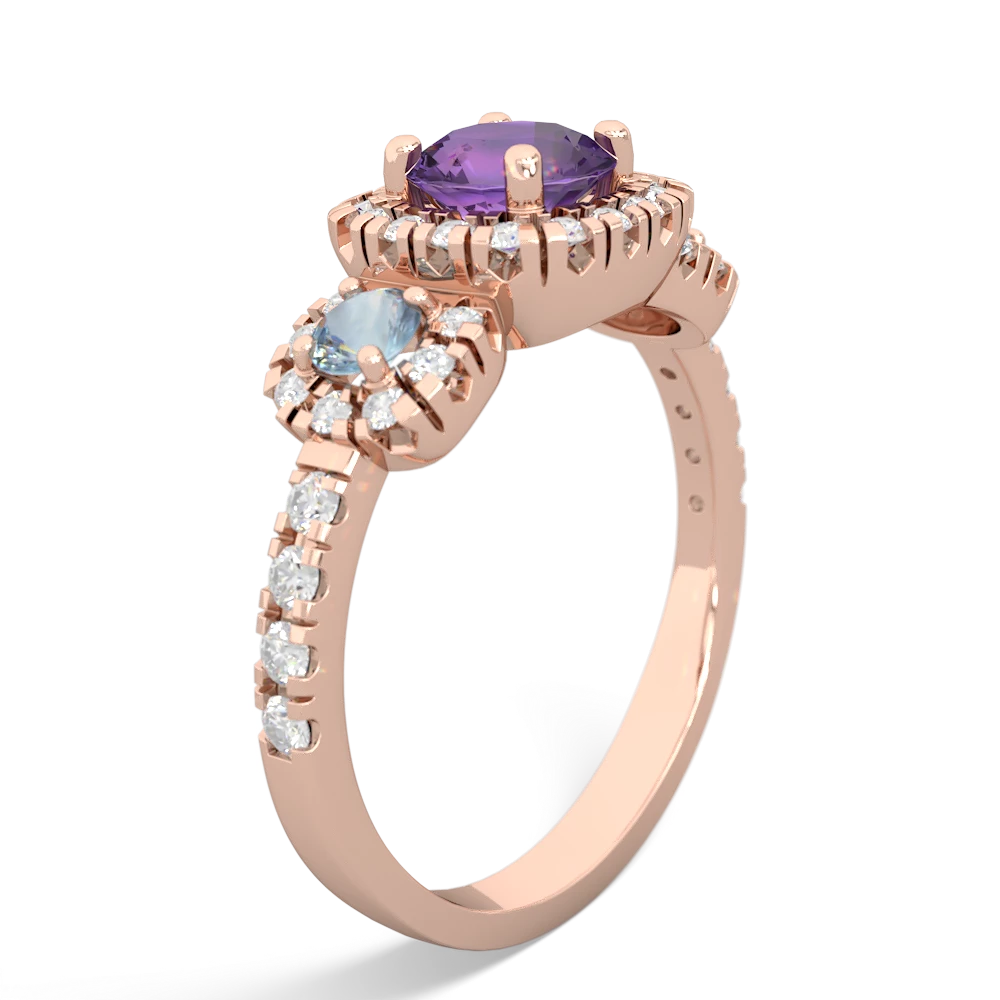 Amethyst Regal Halo 14K Rose Gold ring R5350