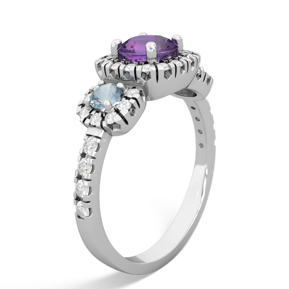 Amethyst Regal Halo 14K White Gold ring R5350