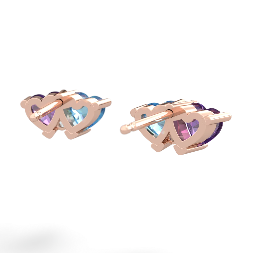 Amethyst Sweethearts 14K Rose Gold earrings E5260