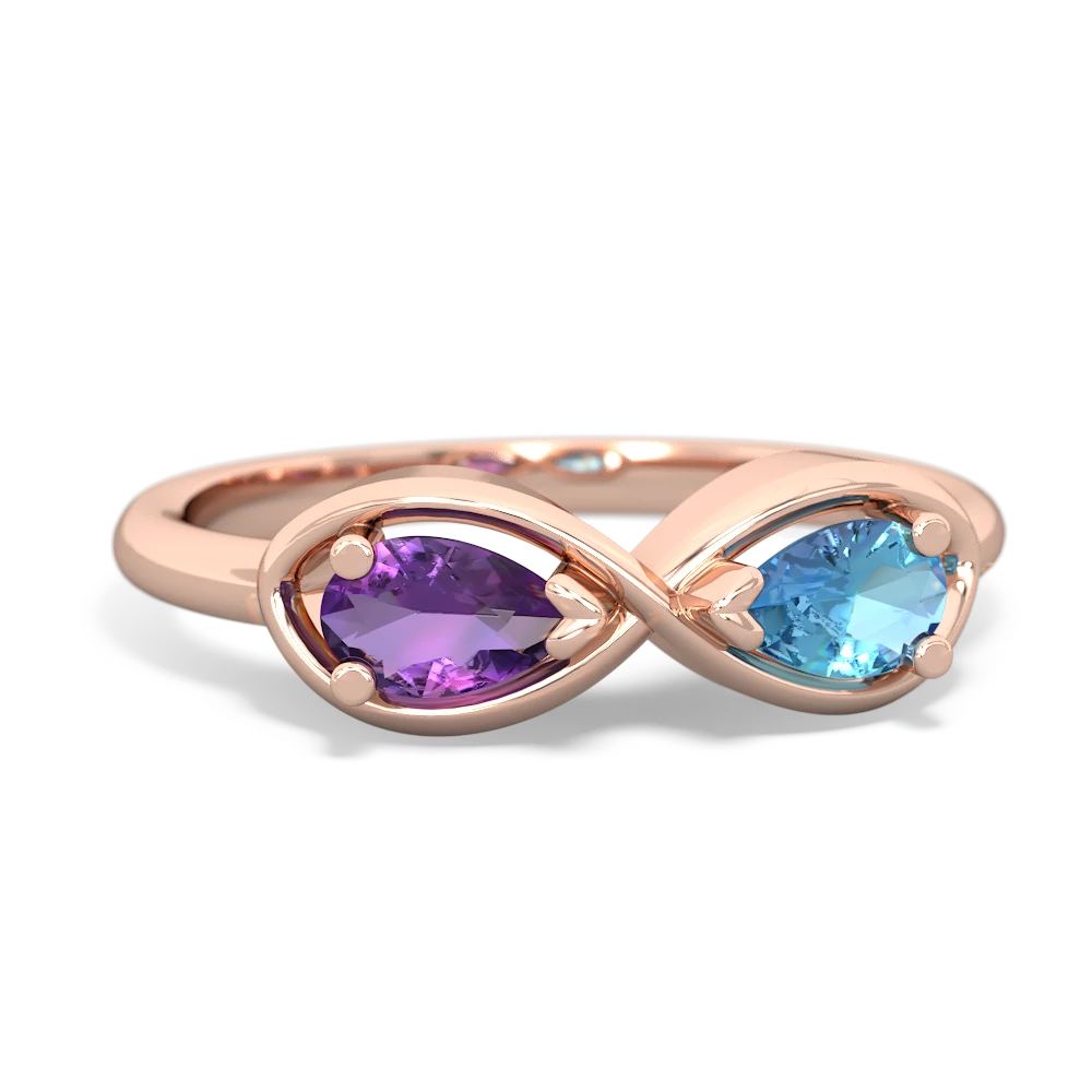 Amethyst Infinity 14K Rose Gold ring R5050