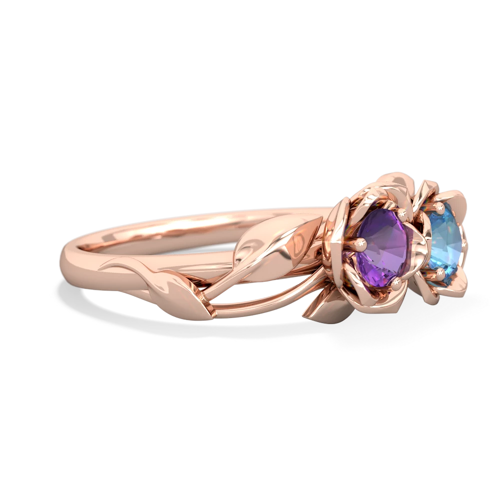 Amethyst Rose Garden 14K Rose Gold ring R5510