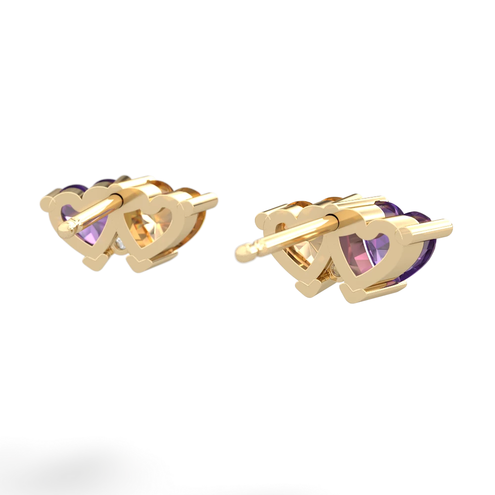 Amethyst Sweethearts 14K Yellow Gold earrings E5260