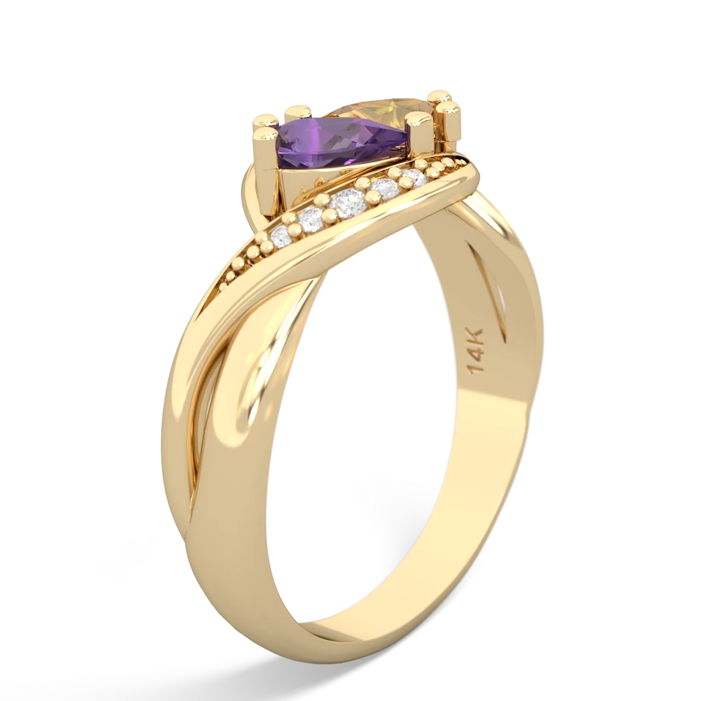 Amethyst Summer Winds 14K Yellow Gold ring R5342