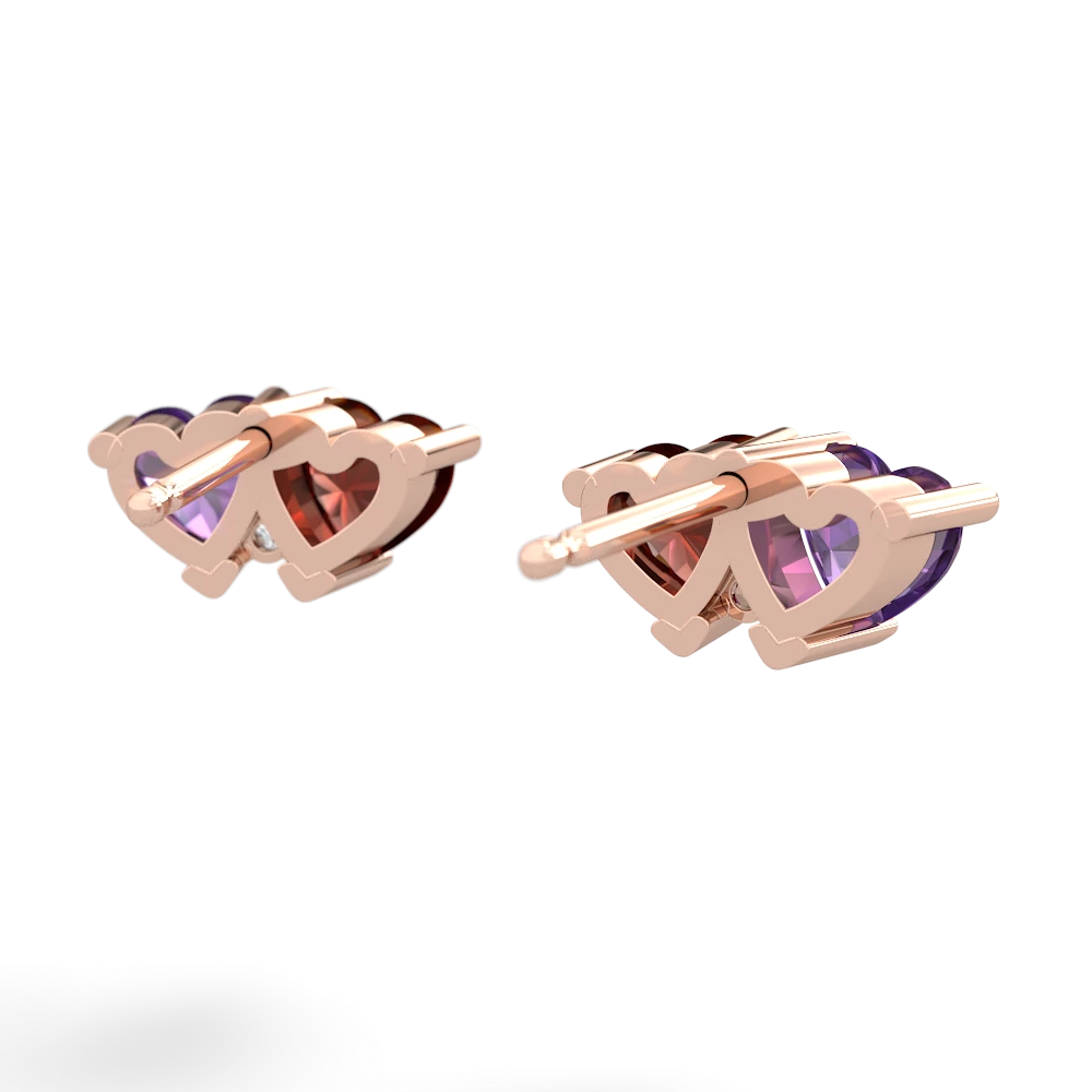 Amethyst Sweethearts 14K Rose Gold earrings E5260