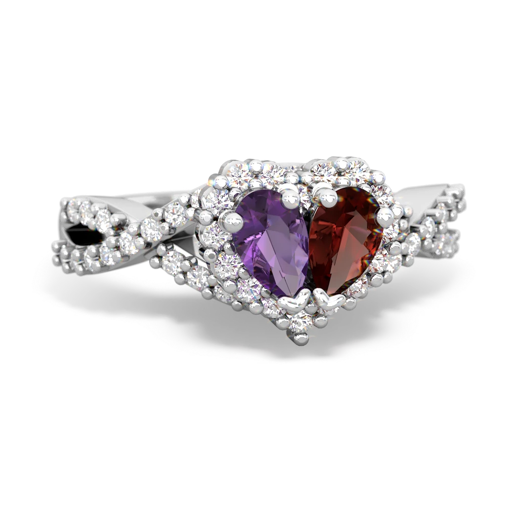 Garnet and 2024 amethyst ring