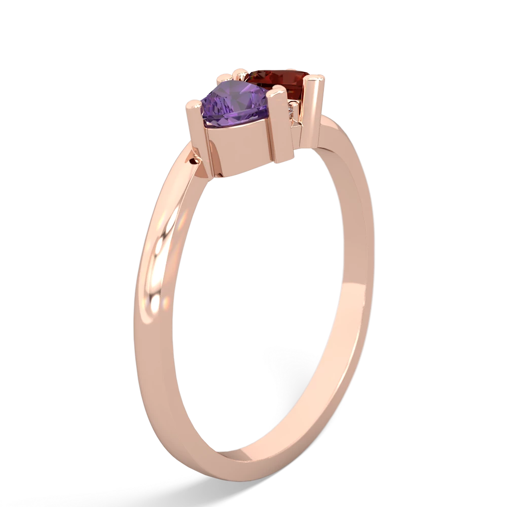 Amethyst Sweethearts 14K Rose Gold ring R5260