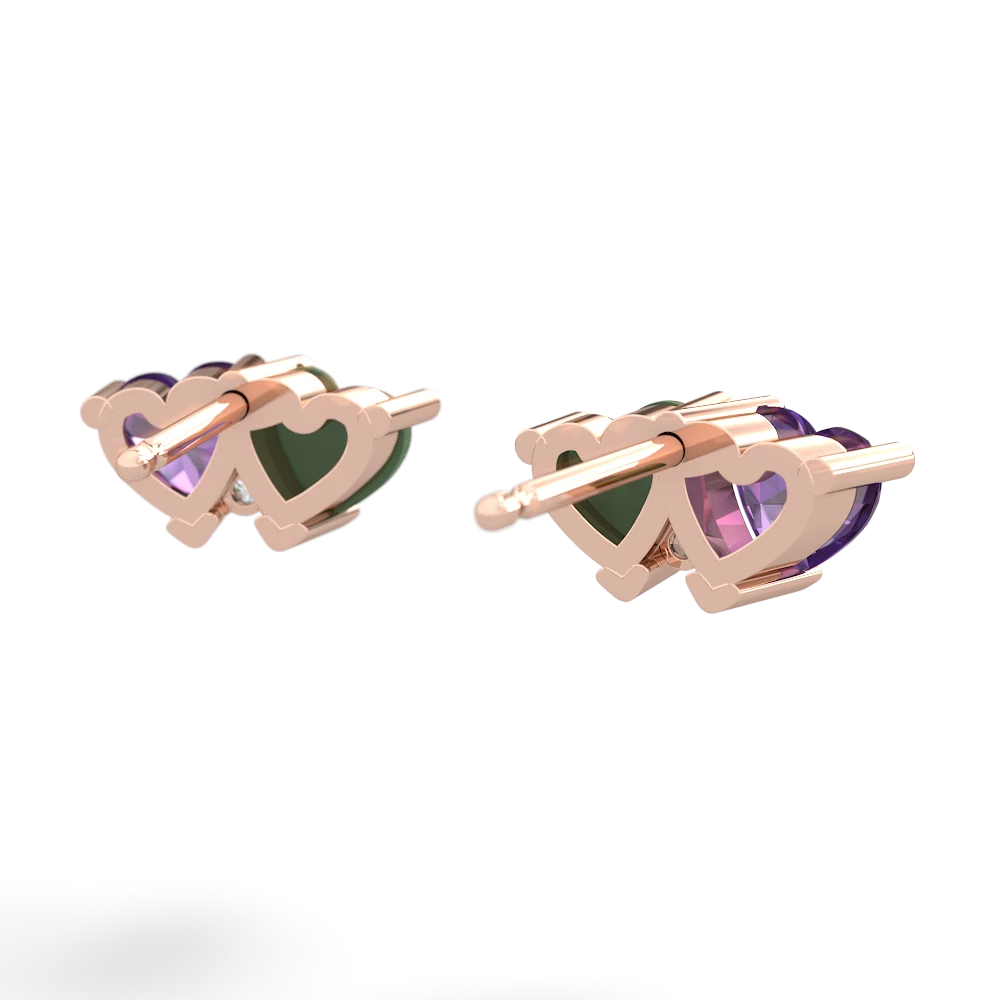 Amethyst Sweethearts 14K Rose Gold earrings E5260