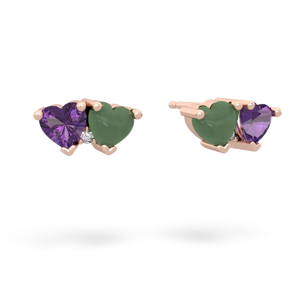 Amethyst Sweethearts 14K Rose Gold earrings E5260