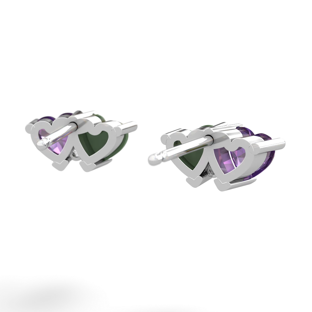 Amethyst Sweethearts 14K White Gold earrings E5260