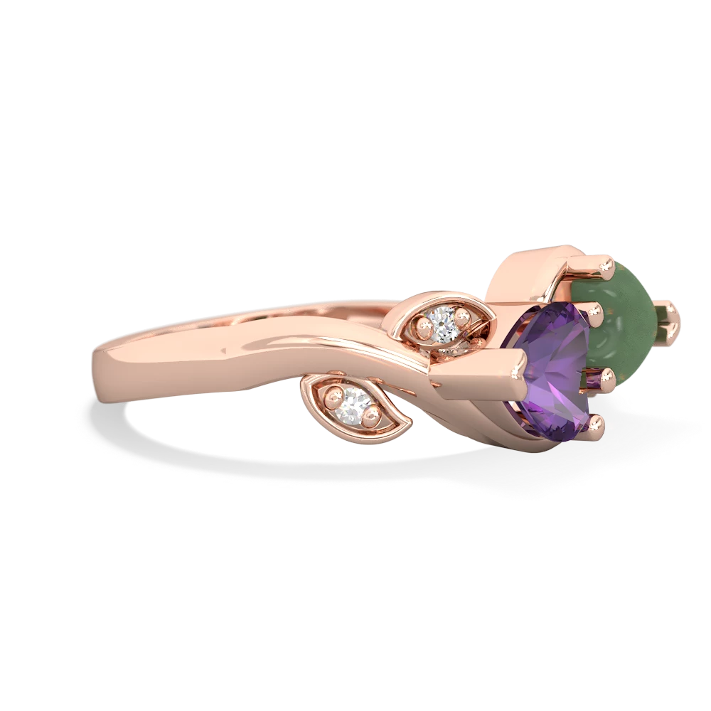 Amethyst Floral Elegance 14K Rose Gold ring R5790