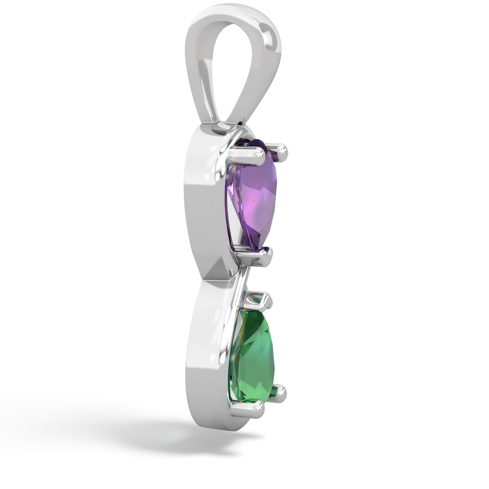 Amethyst Infinity 14K White Gold pendant P5050