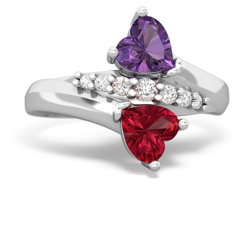 Heart shaped hot sale amethyst ring