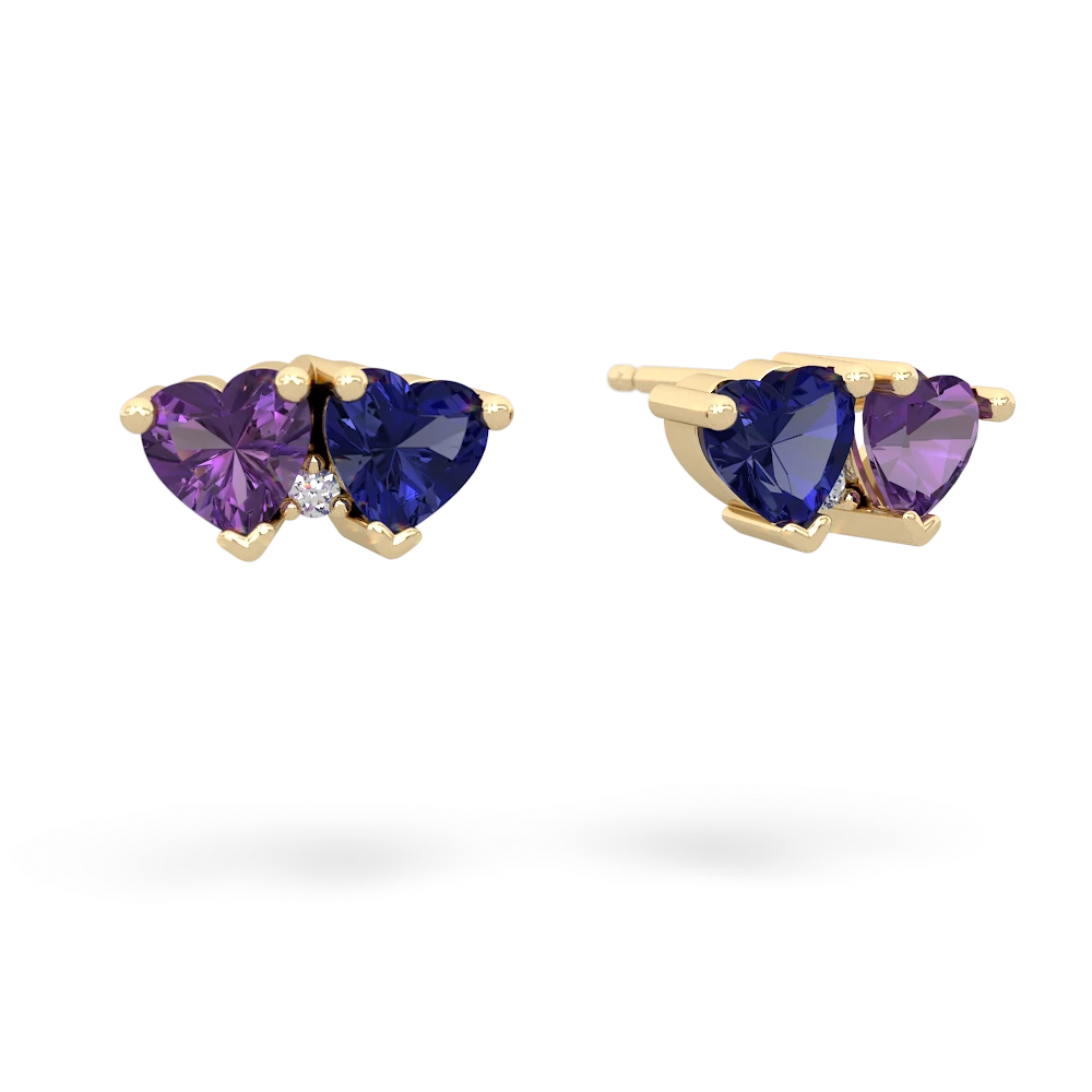 Amethyst Sweethearts 14K Yellow Gold earrings E5260