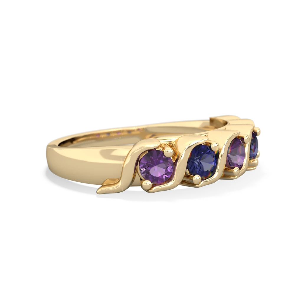 Amethyst Anniversary Band 14K Yellow Gold ring R2089