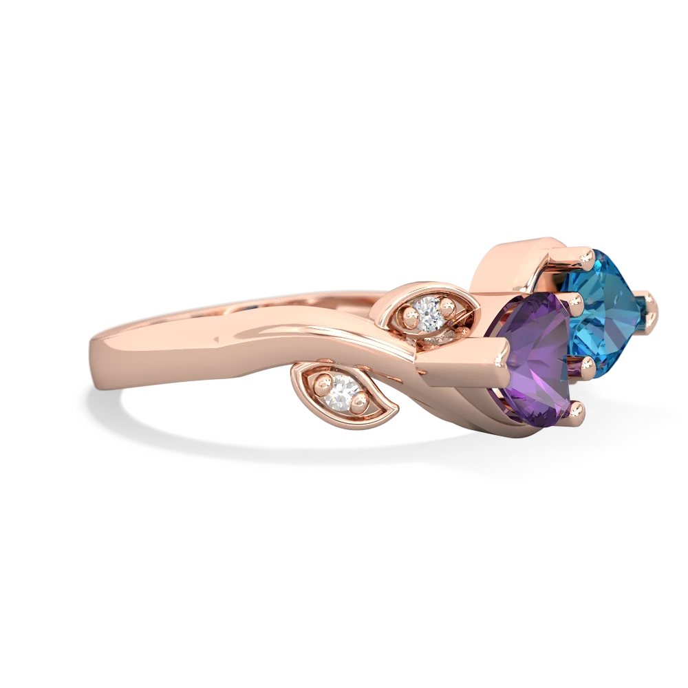 Amethyst Floral Elegance 14K Rose Gold ring R5790