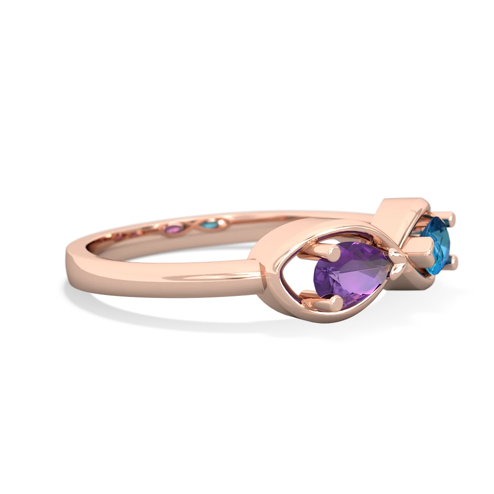 Amethyst Infinity 14K Rose Gold ring R5050