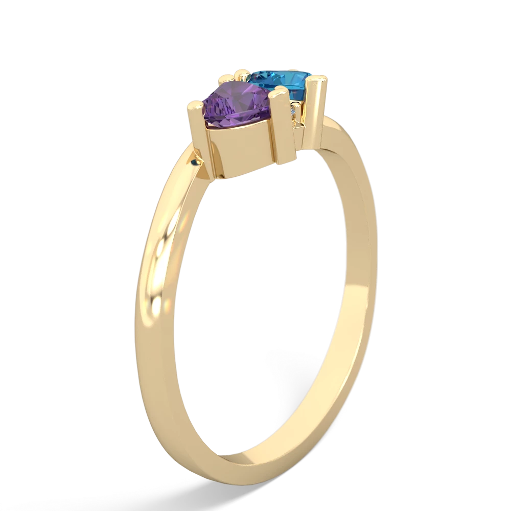 Amethyst Sweethearts 14K Yellow Gold ring R5260