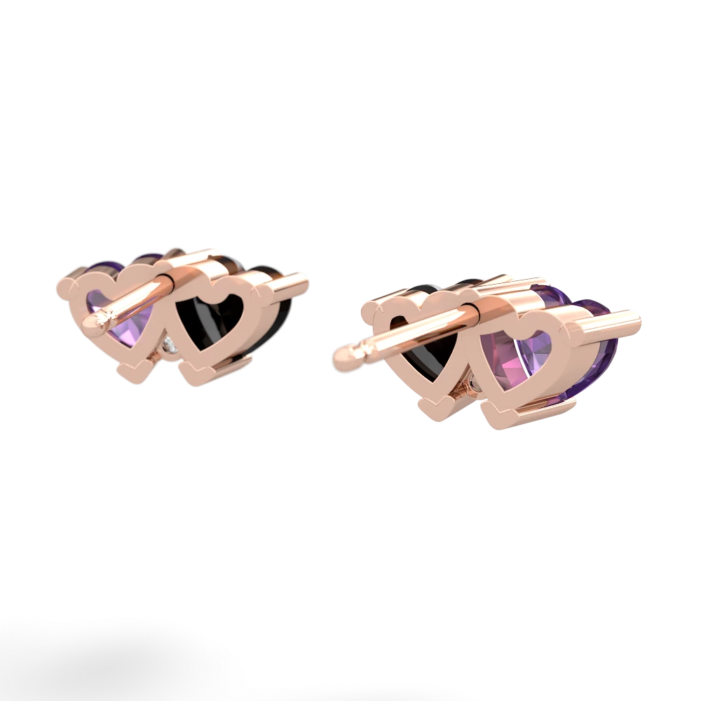 Amethyst Sweethearts 14K Rose Gold earrings E5260